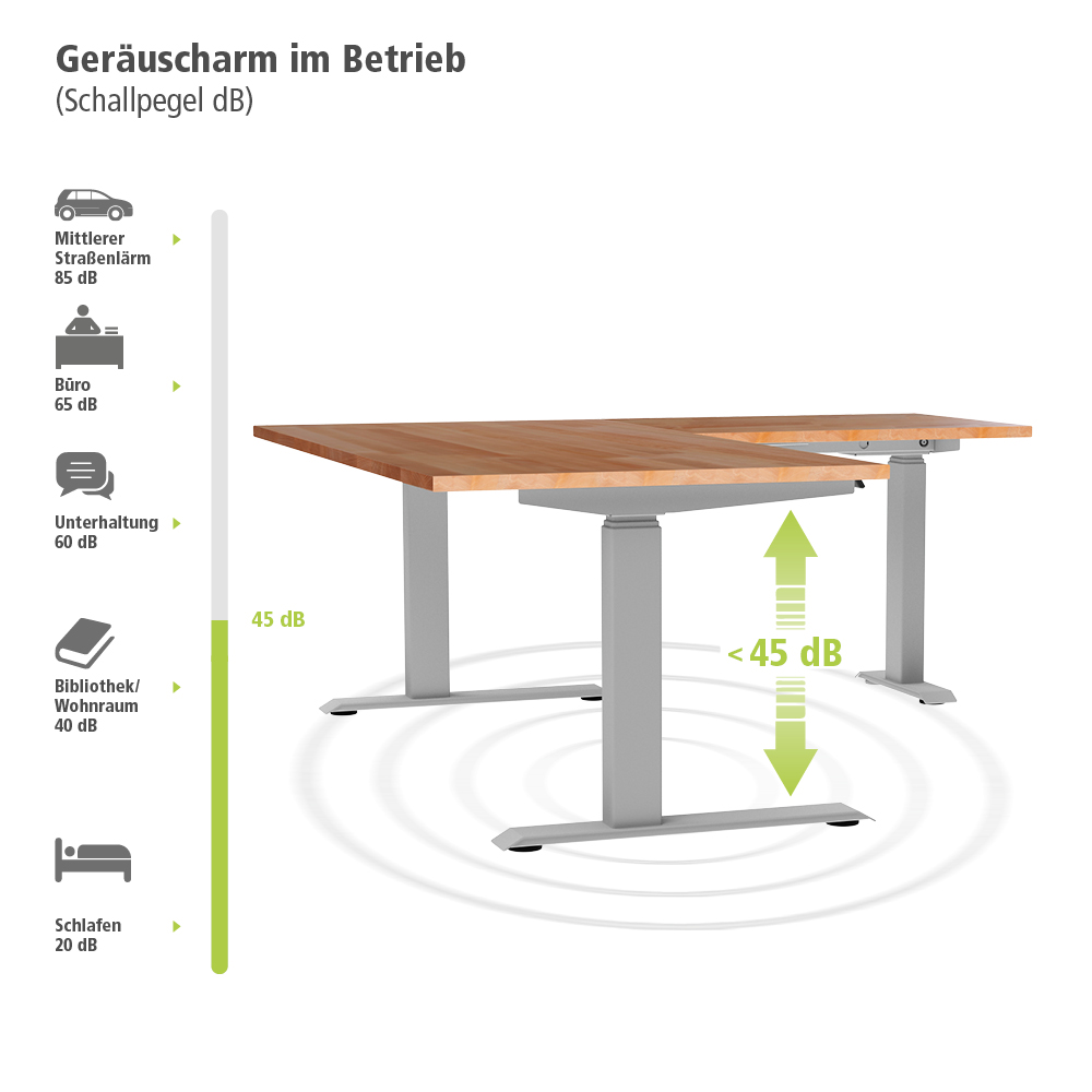 Elektrisch-hoehenverstellbar-Schreibtisch-TOPFIT-Ecktisch-silber-buche-Geraeuscharm.jpg BrigFox, Esstisch, Mobiliar, Tabelle, Schreibtisch