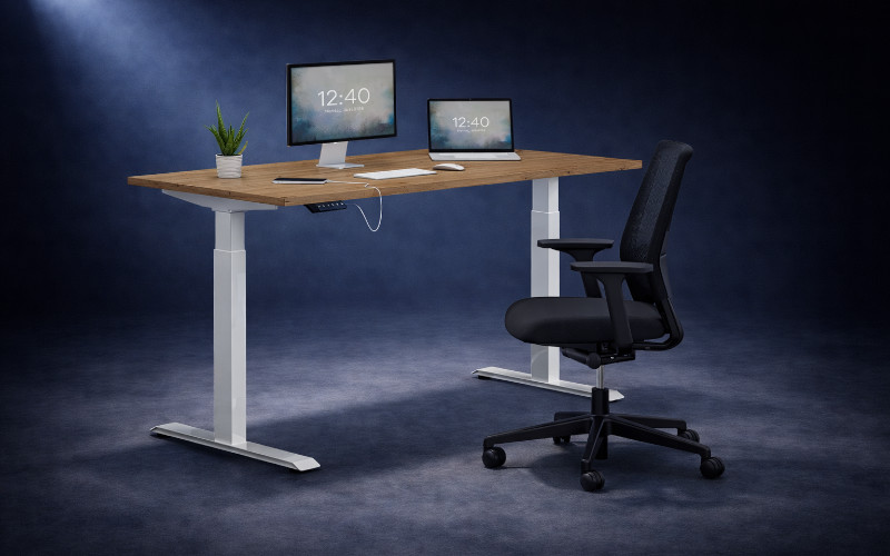 Moebel, Tabelle, Schreibtisch, Stuhl, Pflanze