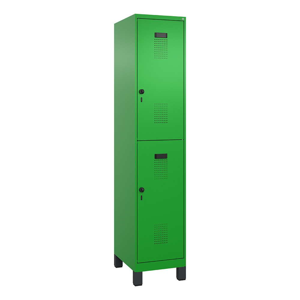 C+P Doppelstock-Spind Evolo PLUS, mit Füßen, 1 Abteil Schließfach