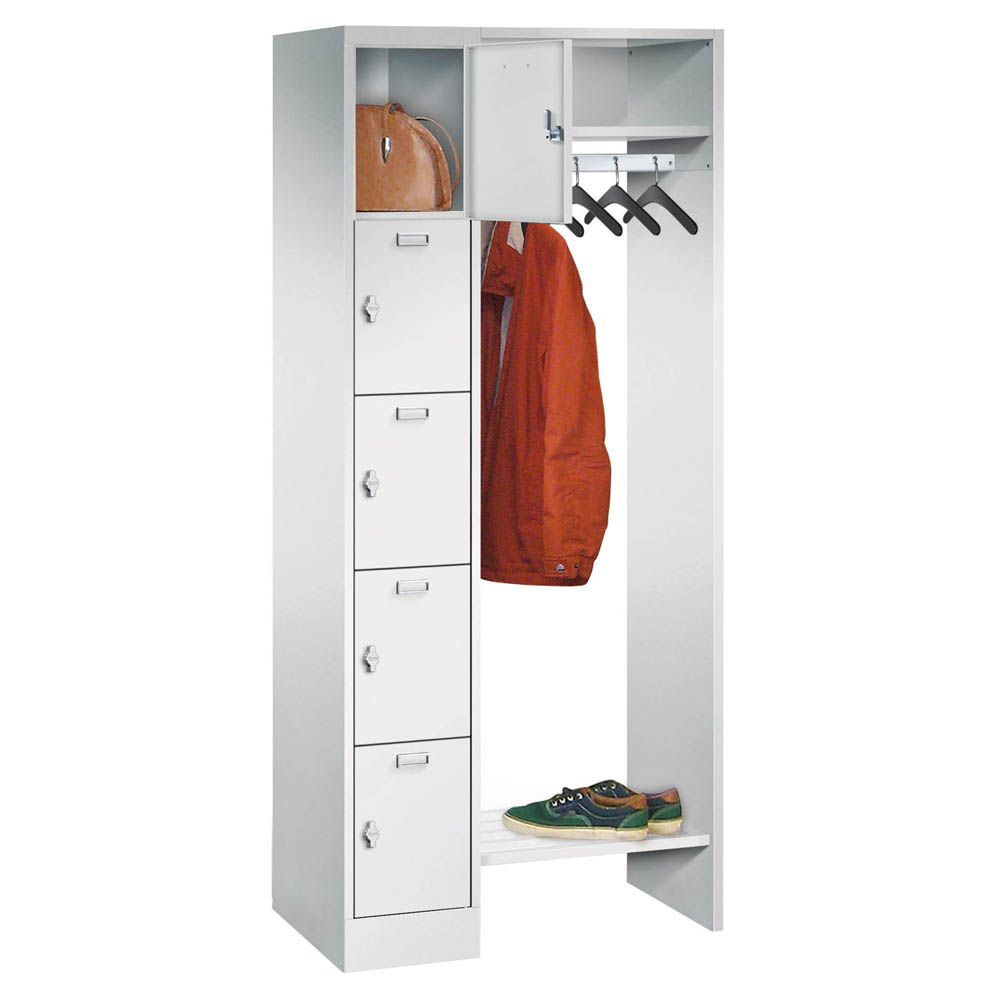 Offene Garderobe Einzelkomponente BxT 30x50cm Drehriegel 9005