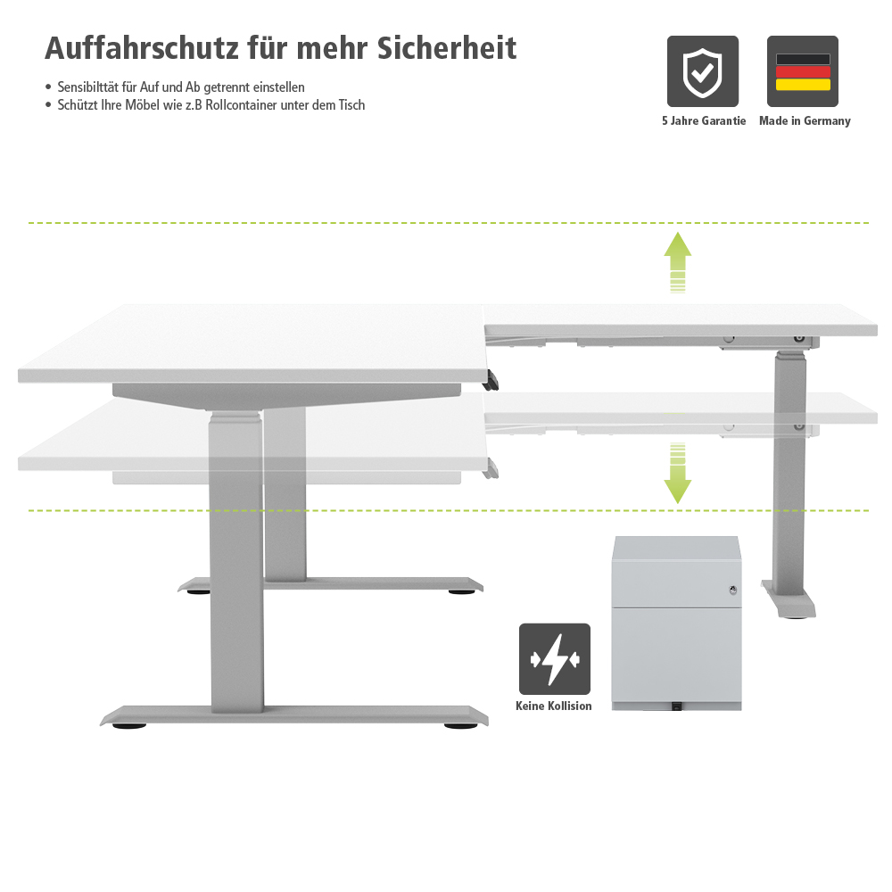 Elektrisch-hoehenverstellbar-Schreibtisch-TOPFIT-Ecktisch-silber-weiss-Auffahrschutz.jpg BrigFox