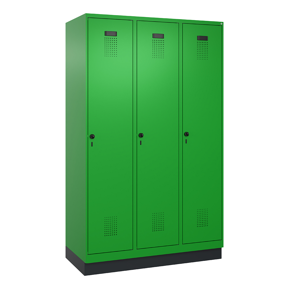 C+P Spind Evolo PLUS, mit Sockel, 3 Abteile Schließfach, Postfach