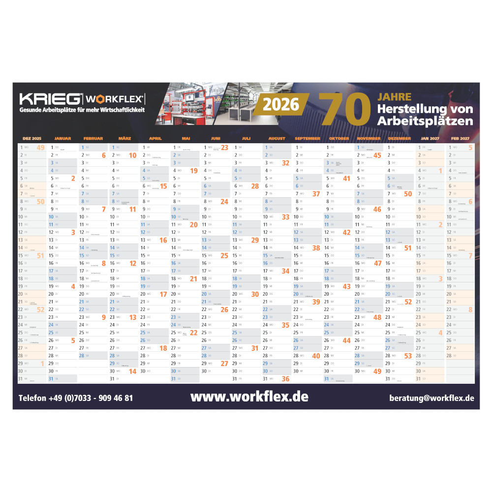 Foto, Text, Kalender