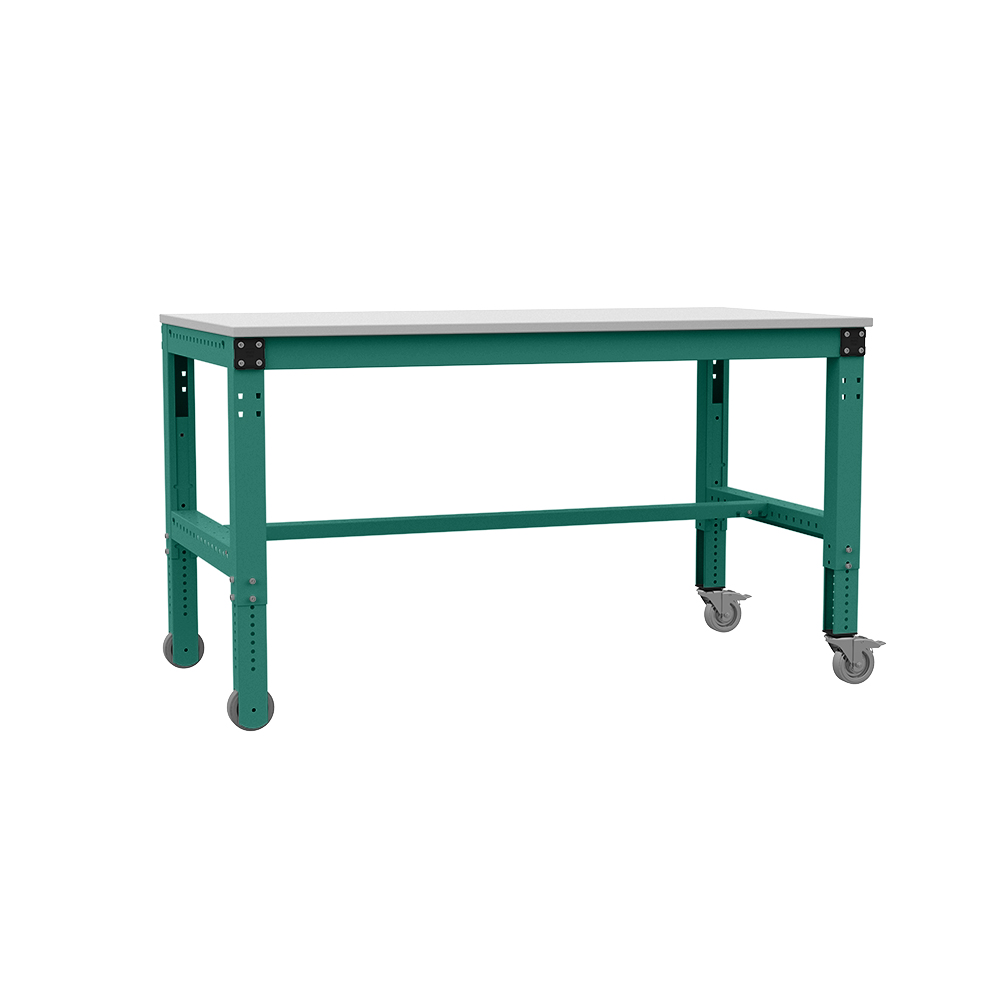 MPK3301.0001-MULTIPLAN-Grundarbeitstischgestell-Mobil-Melamin-22mm-2Lenk+Bockrollen-graugruen.jpg BrigFox