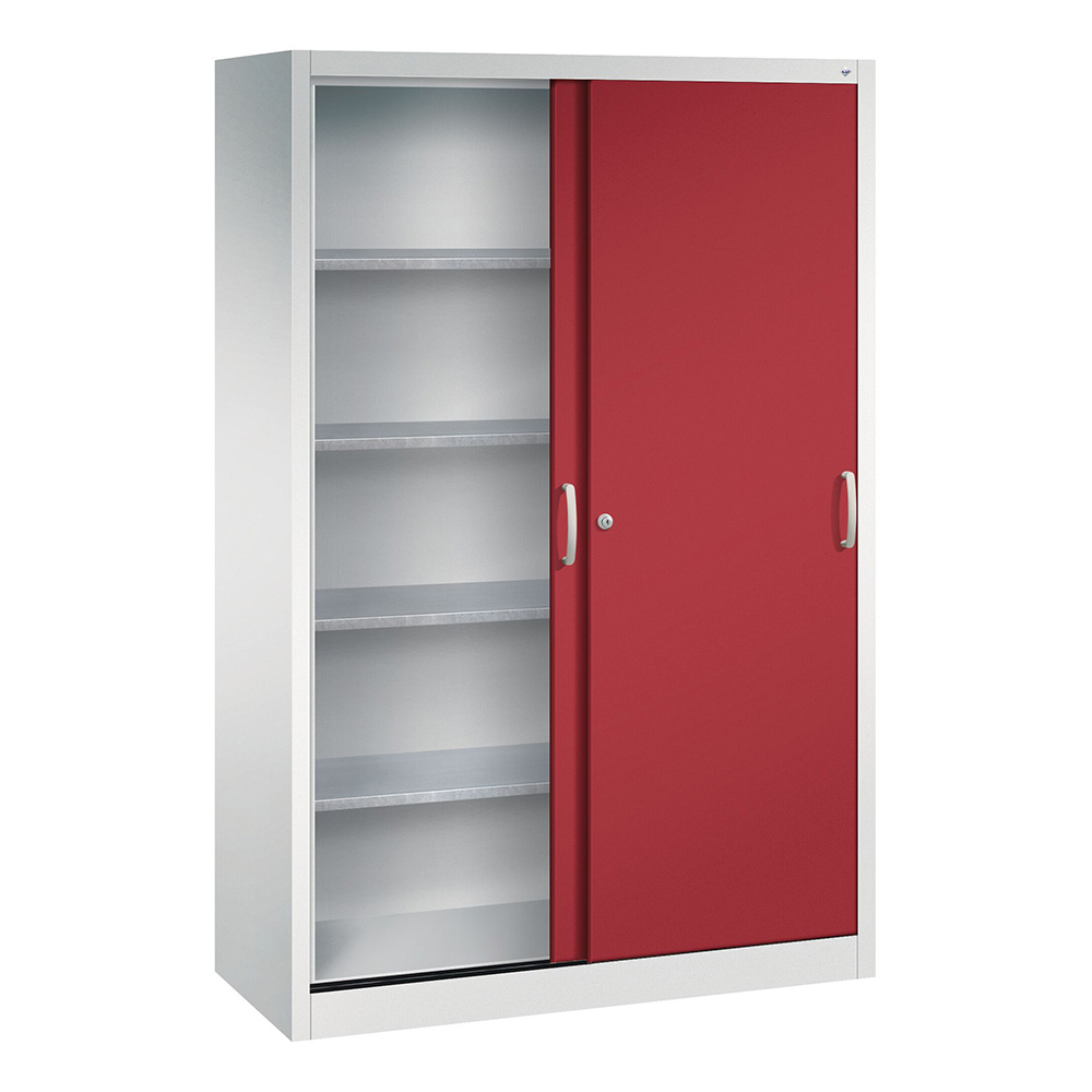 Ballschrank / Schiebetüren mit Lochfeld / 8 Böden / 1.950x2.000x600 mm Ballschrank / Schiebetüren mit Lochfeld / 8 Böden / 1.950x2.000x600 mm