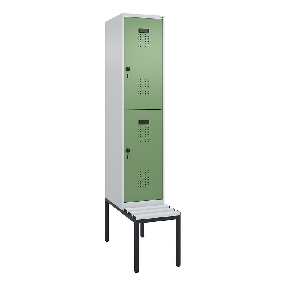 C+P Doppelstock-Spind Evolo PLUS, mit Sitzbank, 1 Abteil