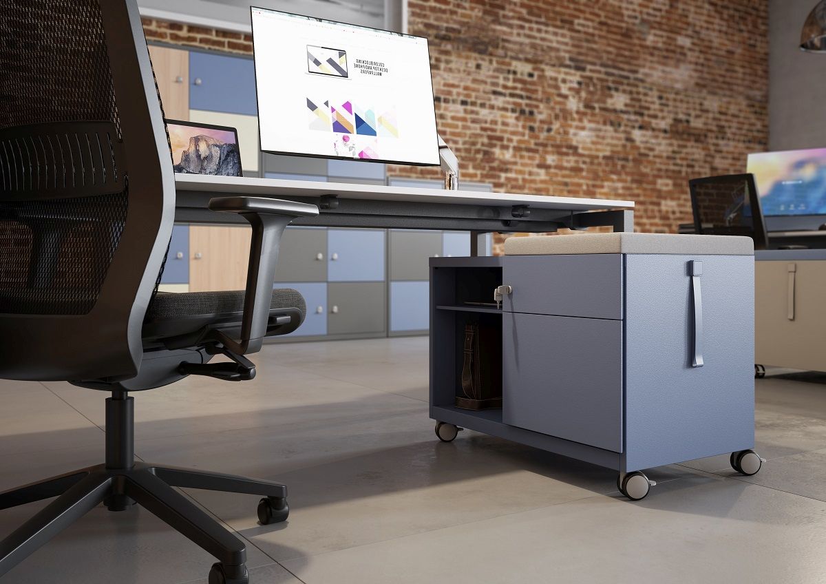Büroraum mit Rollcontainer