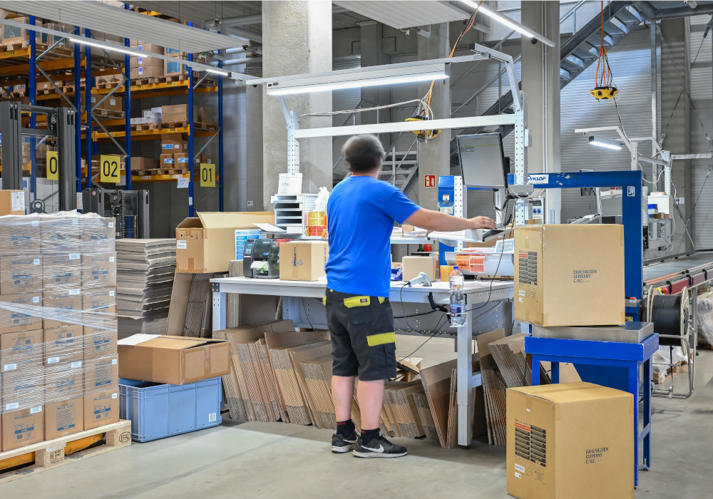 Fabrik, Herstellung, Kiste, Person, Werkstatt