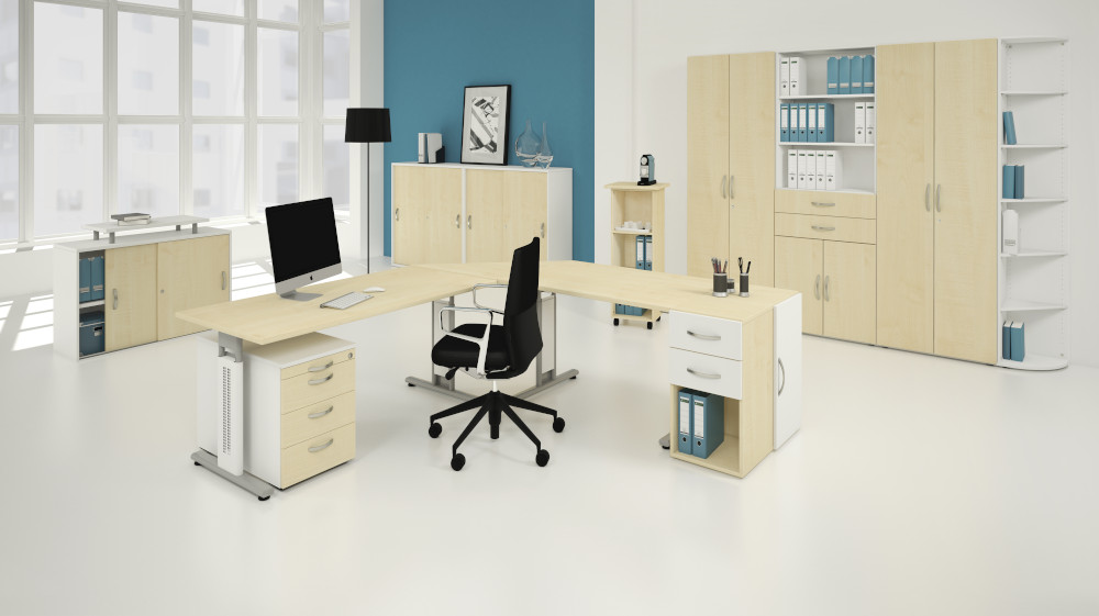 anstellschrank_ahorn_weiss.jpg BrigFox, Moebel, Tabelle, Schreibtisch, Drinnen, Stuhl
