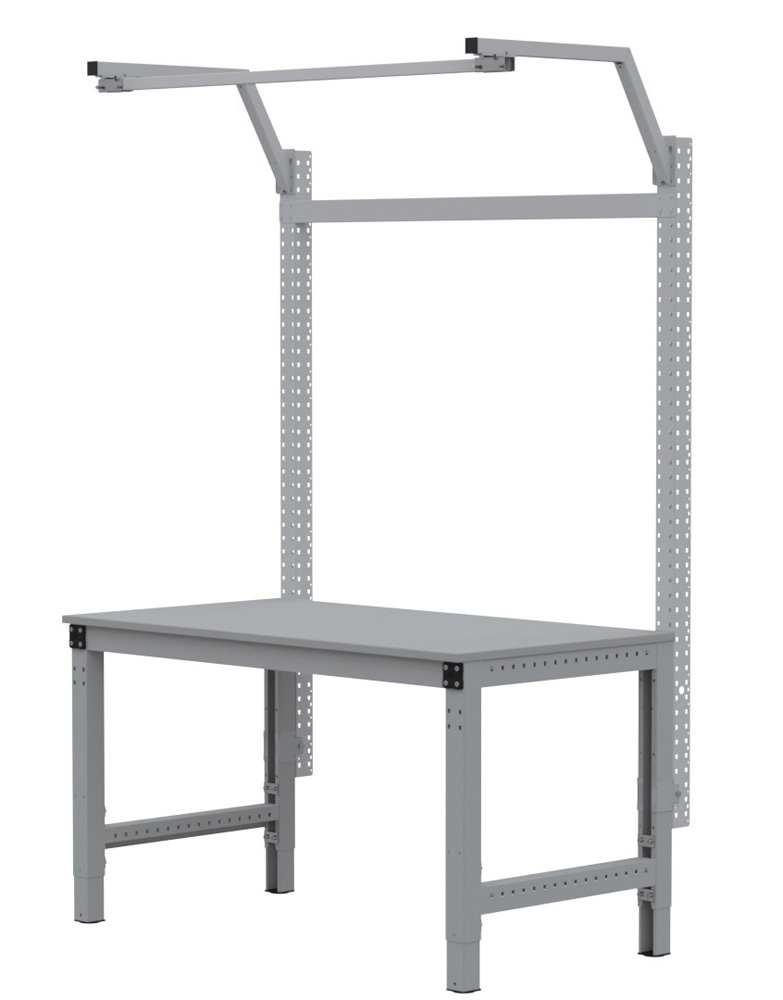 AZ1203-MULTIPLAN_Aufbauportal_mit_gekroepftem_Ausleger_7035.jpg BrigFox, Moebel, Tabelle, Aluminium, Ablage, Schreibtisch