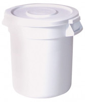 Runder Mehrzweckbehälter, Volumen 37 Liter Weiß
