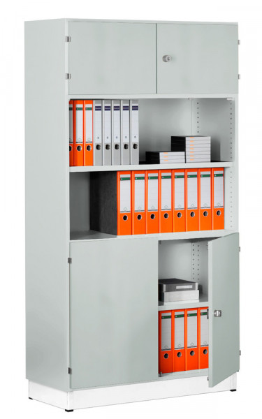 Modufix Kombi-Anbau-Büroschrank mit Türen + 5 Böden, HxBxT 2225 x 800 x 420 mm