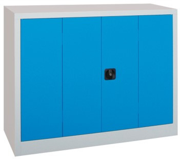 Büro-Falttürenschrank mit lackierten Böden, HxB 1000 x 1500 mm