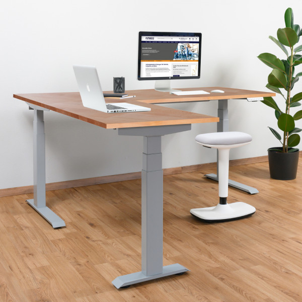 Büro Sitz-/Stehschreibtisch TOPfit Eck-Schreibtisch, elektrisch höhenverstellbar