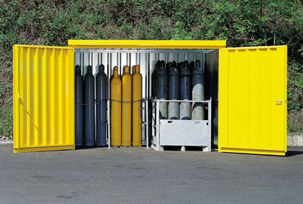 Gasflaschencontainer 1-flügelig, BxTxH 1420 x 1080 x 2250 mm