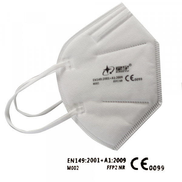 Faltbare Atemschutzmaske, Feinstaubmaske, Mundschutz FFP2 NR, VE = 10 Stück