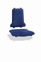 Blaues Sitz- und Rückenpolster aus Stoff für Arbeitsstuhl Tec-Line