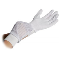 ESD Polyester-Handschuhe rutschfest mit Bündchen L