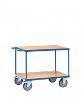 Schwere Tischwagen, 2 Ladeflächen aus Holzwerkstoff 500 / 850