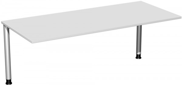 Softform Verkettungs-Schreibtisch mit 2 Füßen zurückgesetzt, Höhenverstellung von 680-820 mm