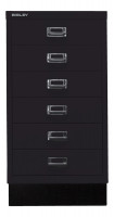 Schubladenschrank mit 6 Schubladen für DIN A3 Lichtgrau / mit Sockel
