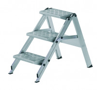 Sicherheitstreppen mit Stufenwahl, Stufe aus Aluminium mit Kunststoff-Auflage 2
