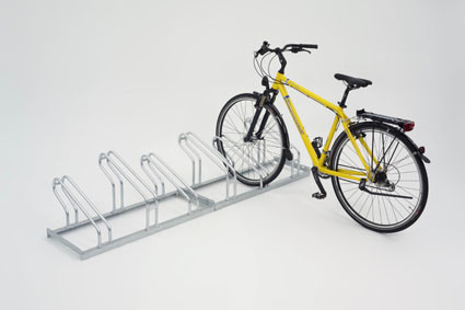 Fahrradständer verzinkt mit zweiseitiger Radeinstellung 90° mit Stellraumtiefe von 3200 mm, zum Aufd