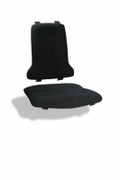Schwarzes, leitfähiges Sitz- und Rückenpolster aus Stoff für EPA-Line