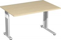 Oxford Anbau-Schreibtisch mit verkürzten Füßen und Höhenverstellung von 680-820 mm 1600 / Weiß
