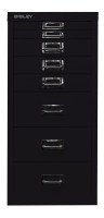 Schubladenschrank mit 8 Schubladen für DIN A4 ohne Sockel / Blau