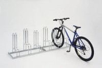 Fahrradständer verzinkt für hohe Standsicherheit mit einseitiger Radeinstellung 90° mit Stellraumtie 1050 / 3