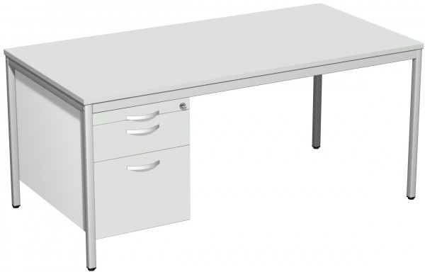 Porto Schreibtisch mit Hängecontainer, Breite 1600 mm