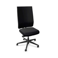 Bürodrehstuhl F1 Pro mit gepolsterter Rückenlehne, Höhe 61 cm Schwarz