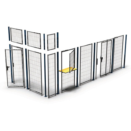 Zweiflügelige Tür für Trennwand-System Basic