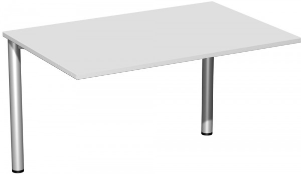 Softform Verkettungs-Schreibtisch mit 2 Füßen zurückgesetzt, ohne Höhenverstellung