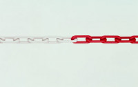 Kunststoff-Sperrketten aus Nylon mit Zerreißlast 340 dN Weiß/Rot