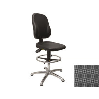 ESD-Hochstuhl ERGO-chair Grau / Aluminium / Supertec